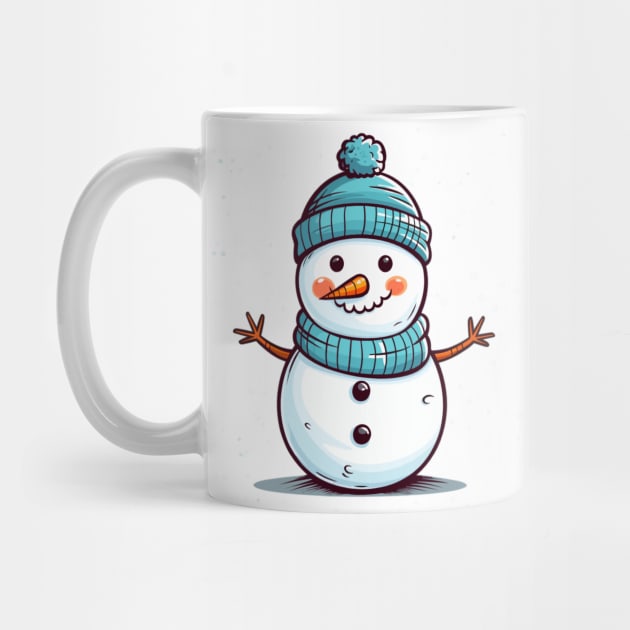 Cheerful Snowman for Christmas by MemoraPrint